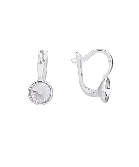 Hõbekõrvarõngad kristallidega