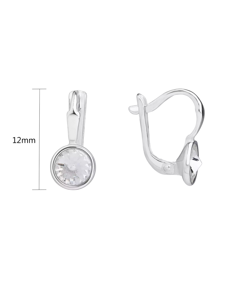 Hõbekõrvarõngad kristallidega