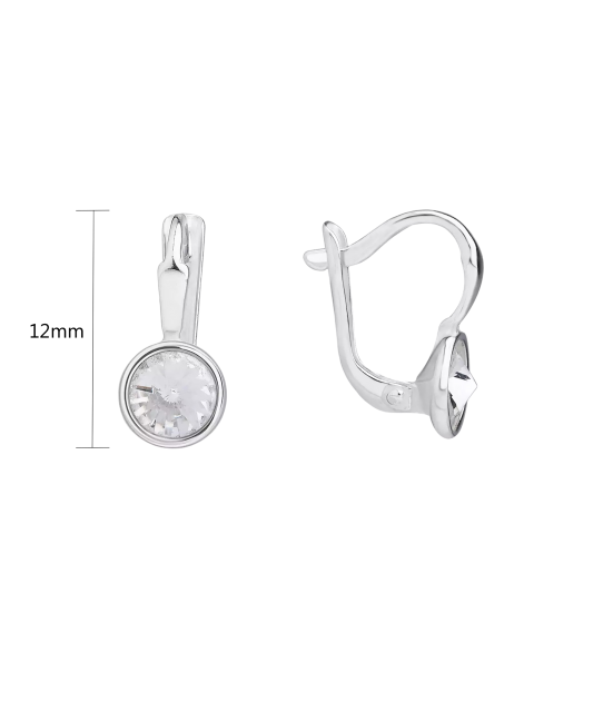 Hõbekõrvarõngad kristallidega