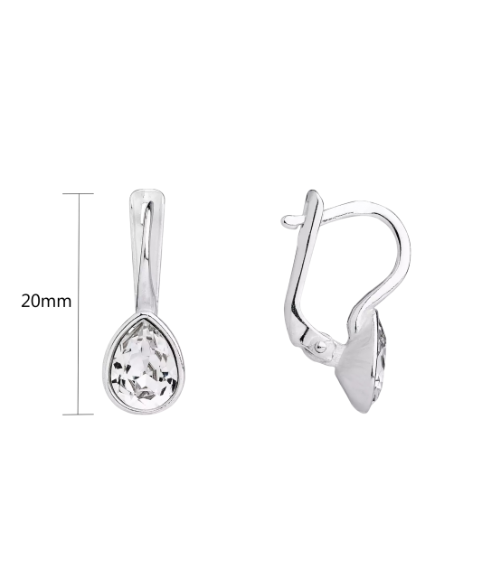 Hõbekõrvarõngad kristallidega