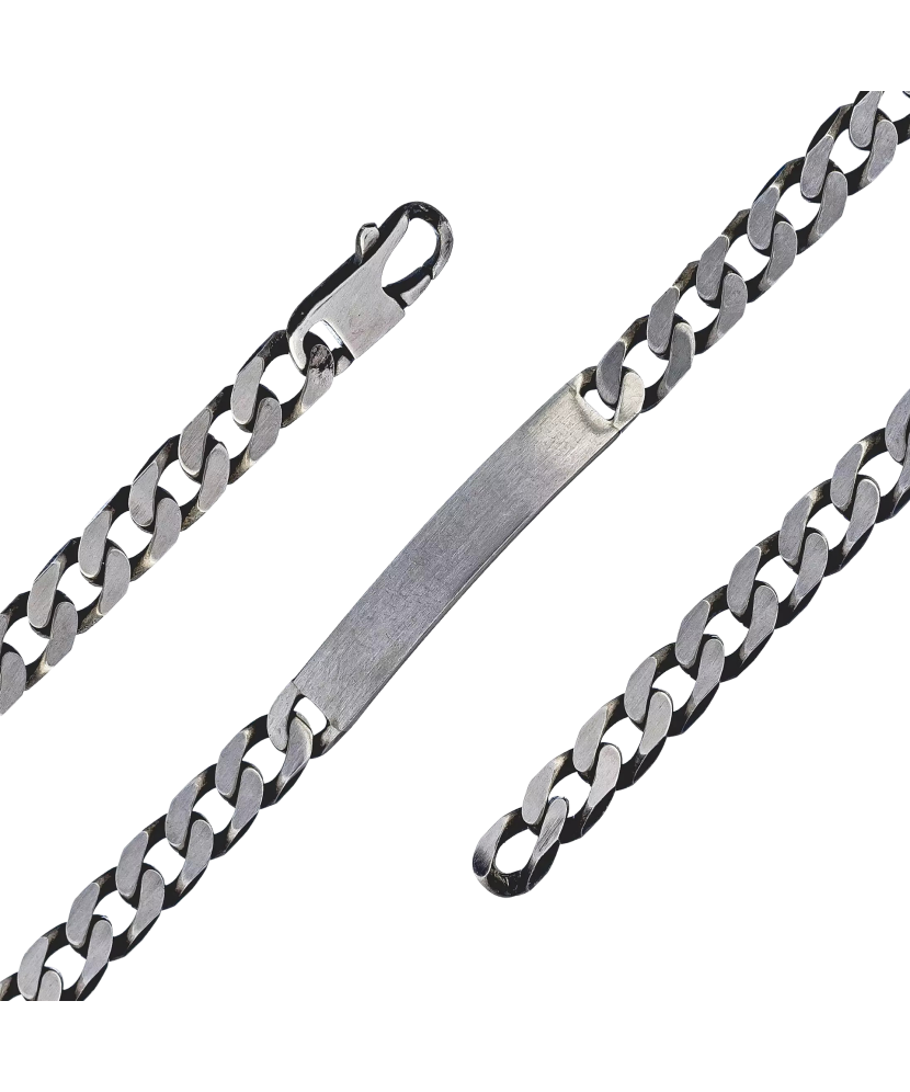 Серебряный браслет "Curb" 6.6mm