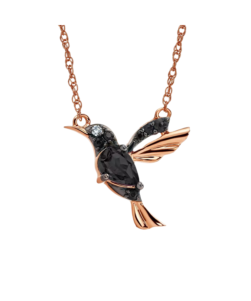 Золотая цепочка с подвеской из оникса и бриллиантов