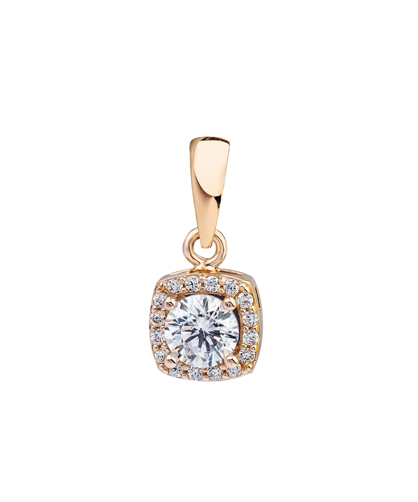 Золотой подвеска с цирконами