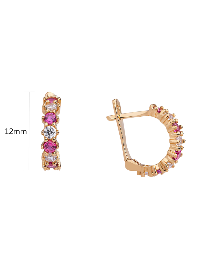 Laste kuldkõrvarõngad tsirkoonidega