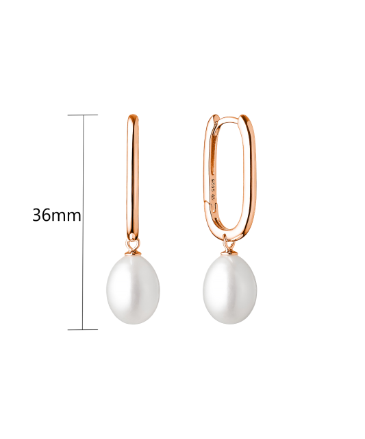 Kullatud Hõbekõrvarõngad pärlite