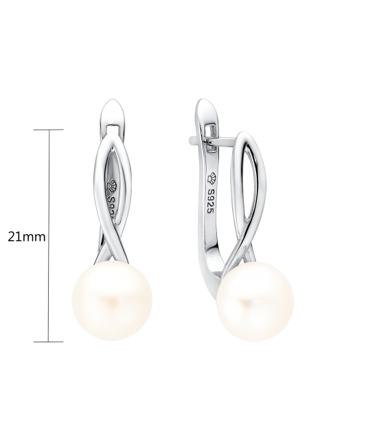 Hõbekõrvarõngad pärliteja