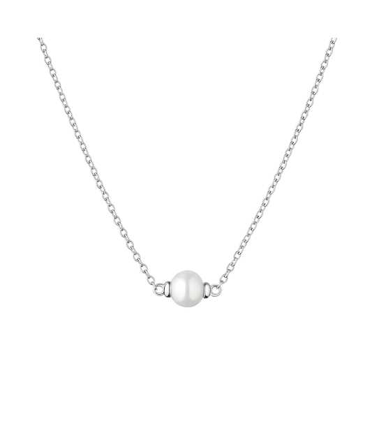 Серебряная цепочка с жемчуг