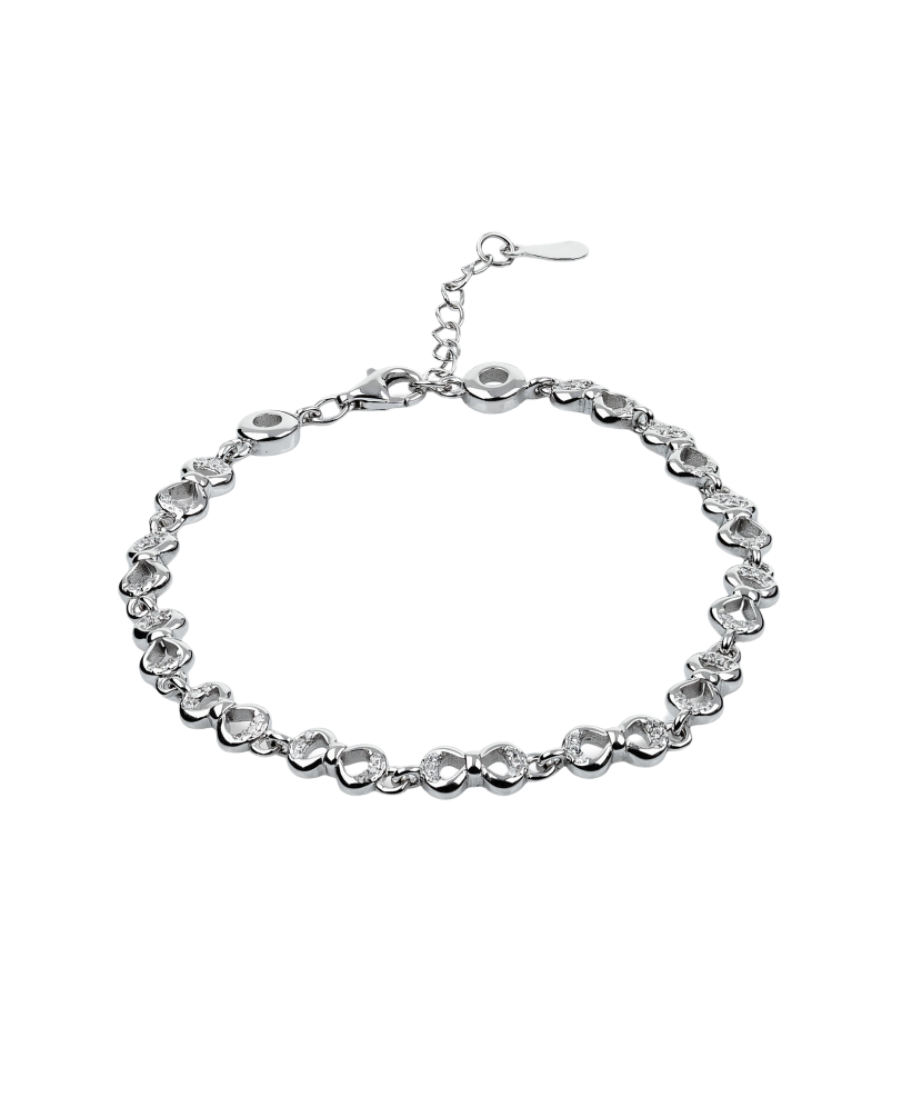 Серебряный браслет с цирконами