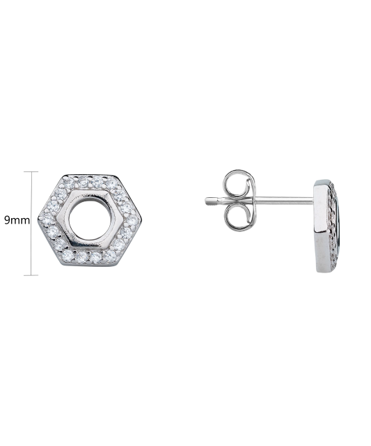 Серьги из серебра с цирконами