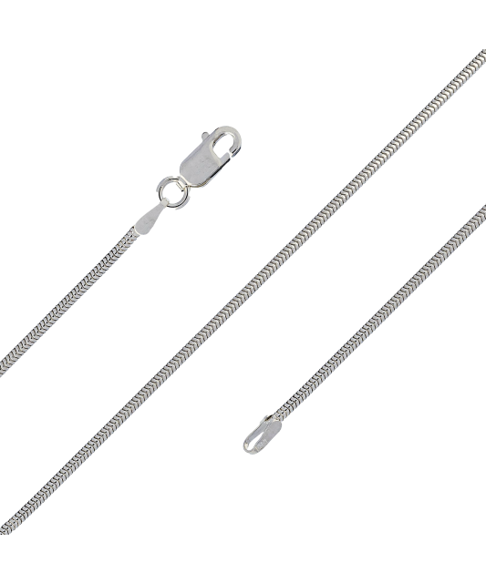 Roodiumiga kaetud hõbekett "Snake" 1.6mm