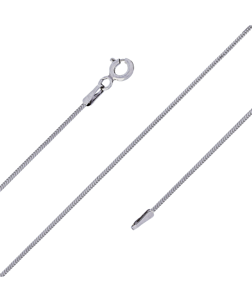 Roodiumiga kaetud hõbekett "Snake" 1.3mm