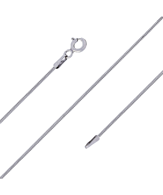 Roodiumiga kaetud hõbekett "Snake" 1.3mm