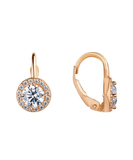 Kuldkõrvarõngad tsirkoonidega