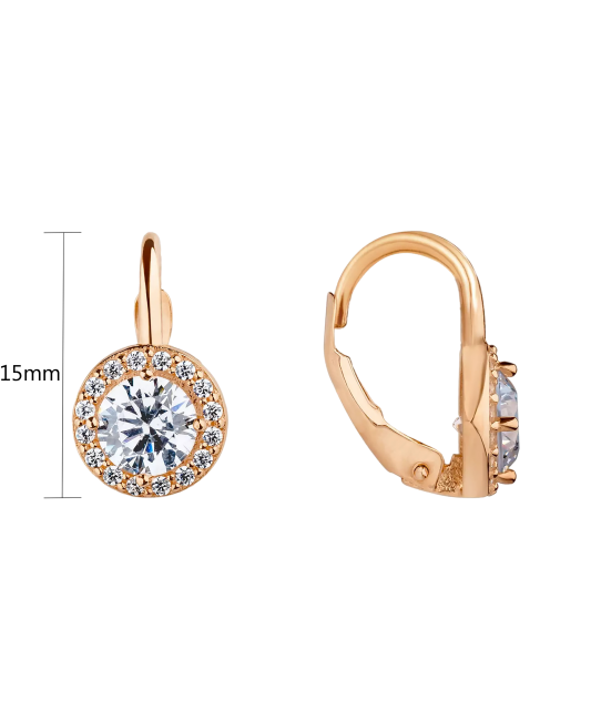 Kuldkõrvarõngad tsirkoonidega