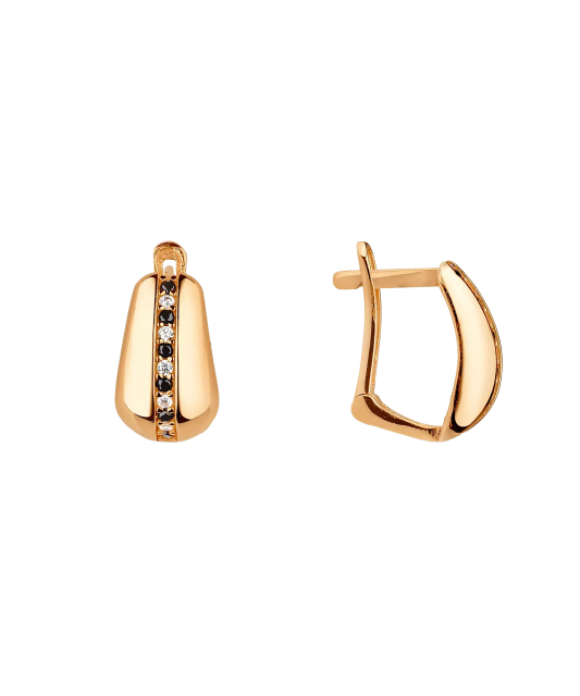 Kuldkõrvarõngad tsirkoonidega - Goldinga