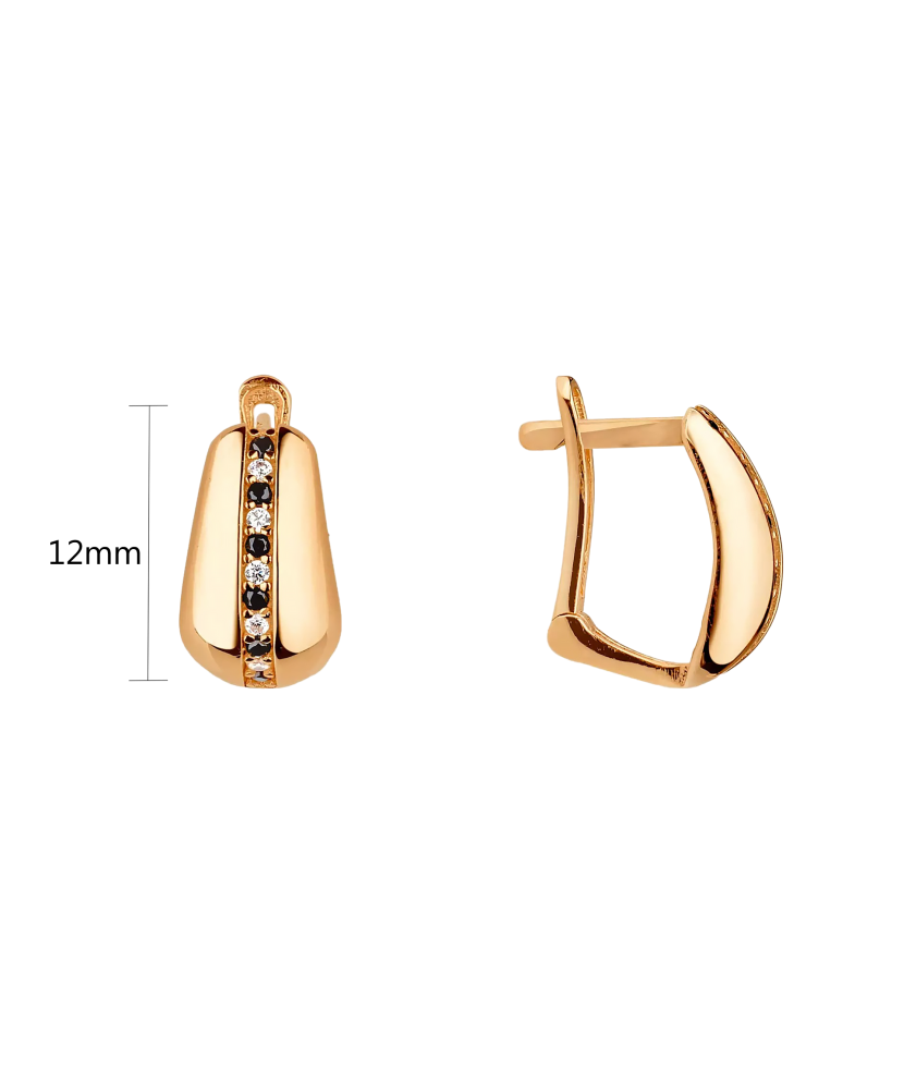 Kuldkõrvarõngad tsirkoonidega - Goldinga