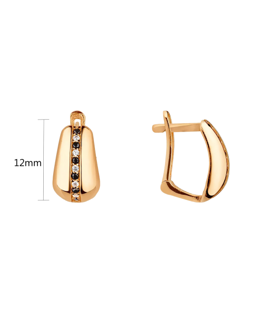 Золотые серьги с цирконами