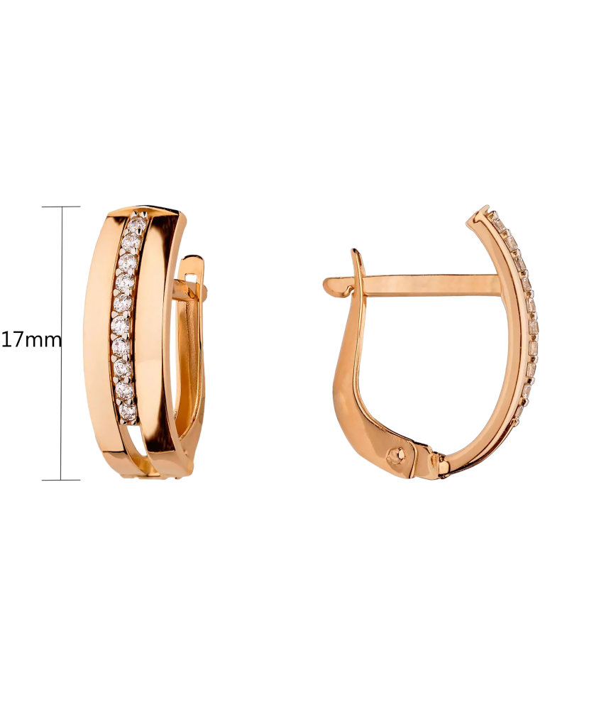 Kuldkõrvarõngad tsirkoonidega - Goldinga