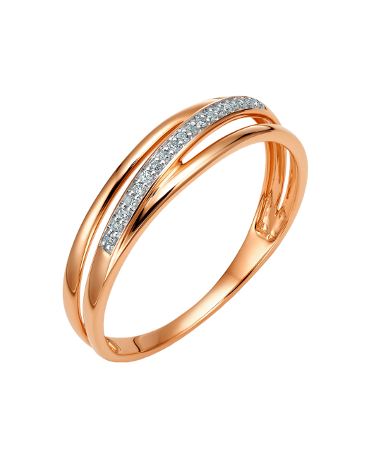 Золотое кольцо с бриллиантами