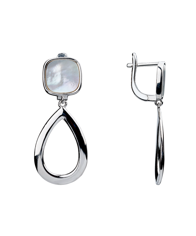 Hõbekõrvarõngad pärlmutriga