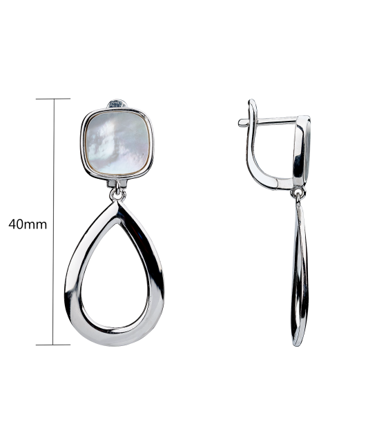 Серьги из серебра с перламутром