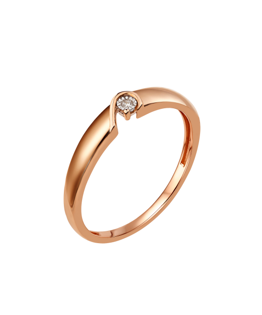 Золотое кольцо с бриллиантами