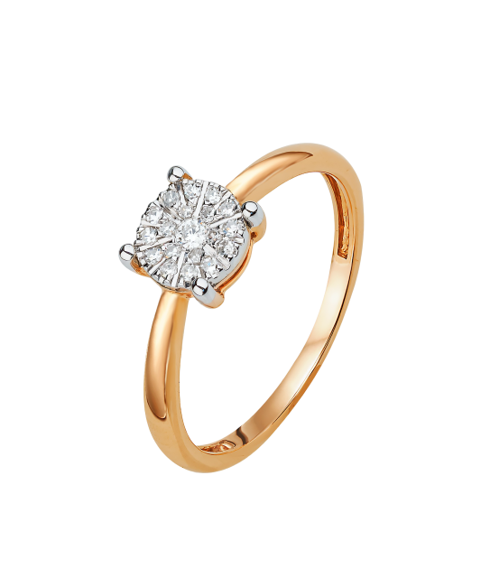 Золотое кольцо с бриллиантами