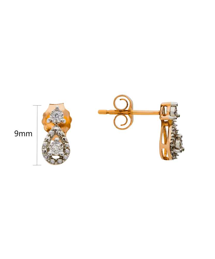 Золотые серьги с бриллиантами