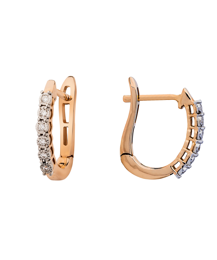 Золотые серьги с бриллиантами