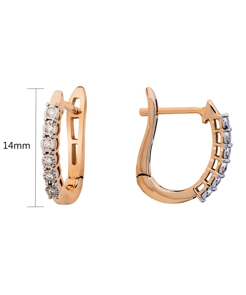 Kuldkõrvarõngad briljantidega - Goldinga