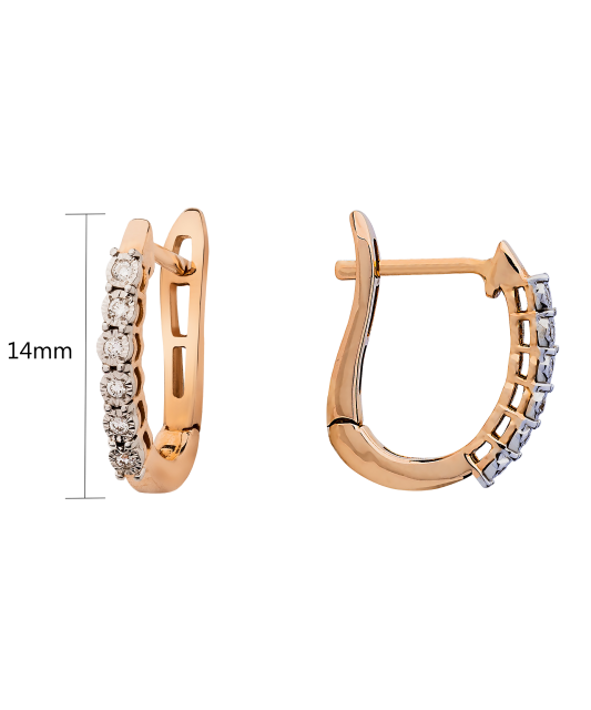 Kuldkõrvarõngad briljantidega - Goldinga