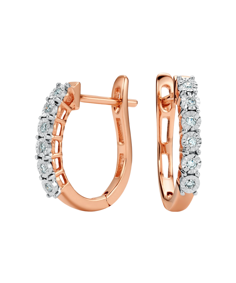 Золотые серьги с бриллиантами