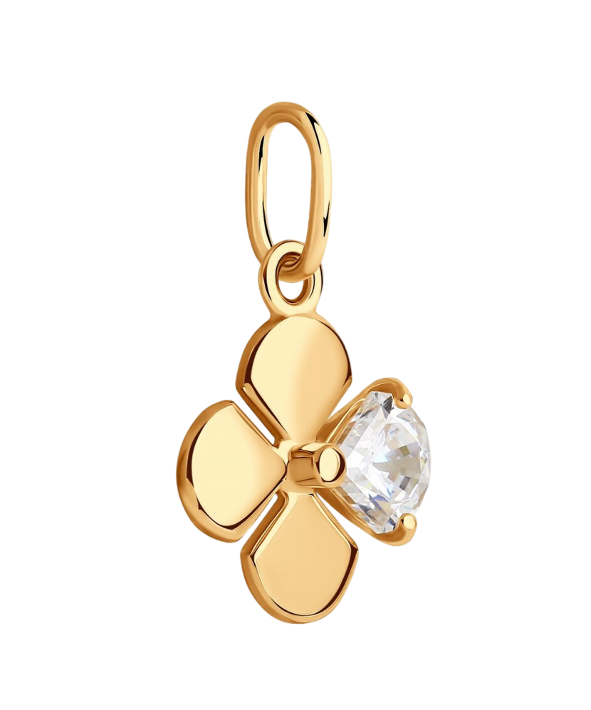 Подвеска из золота с фианитом