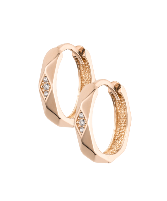 Kuldkõrvarõngad tsirkoonidega