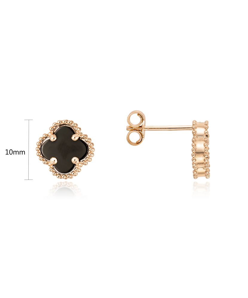 Золотые серьги с эмалью