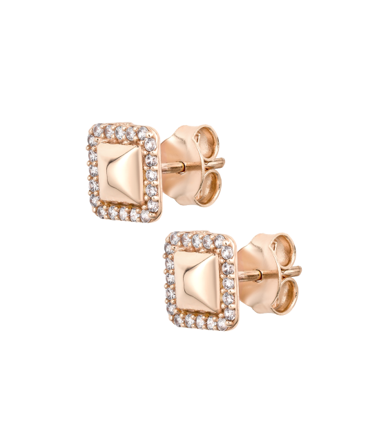 Золотые серьги с цирконами