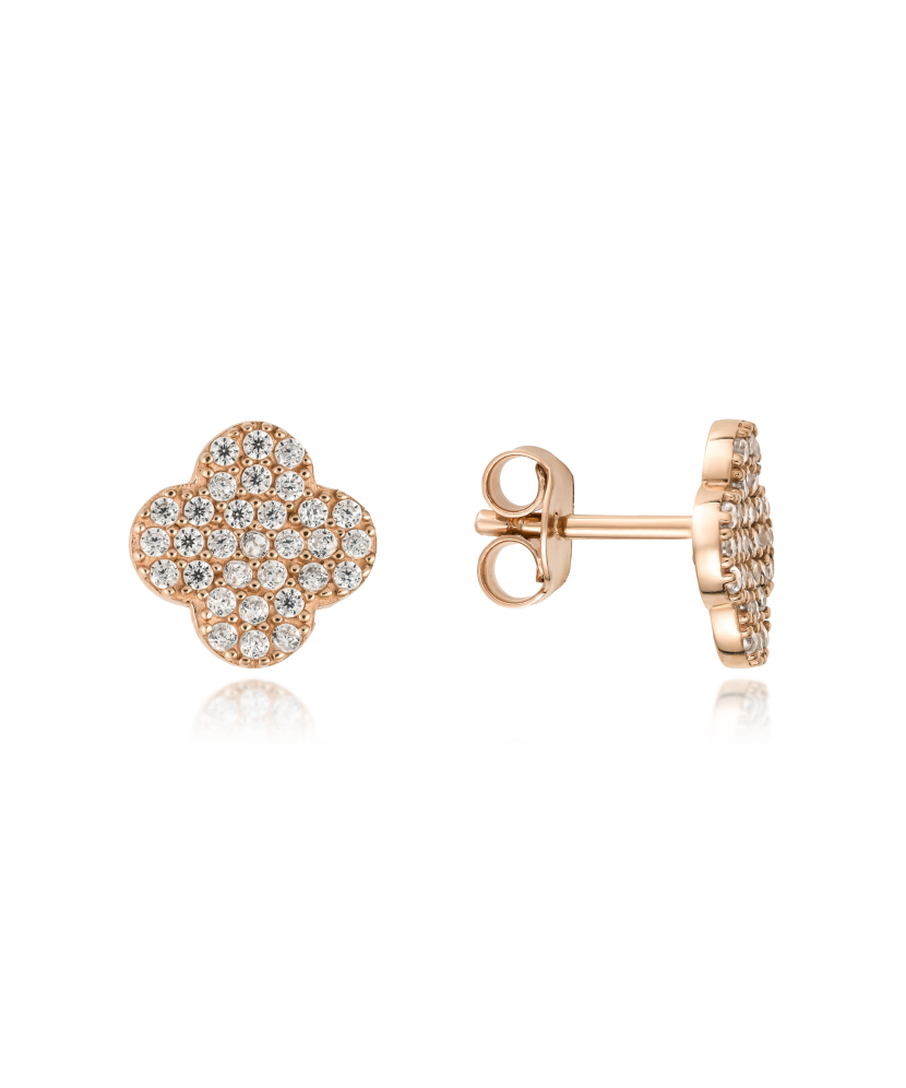 Золотые серьги с цирконами