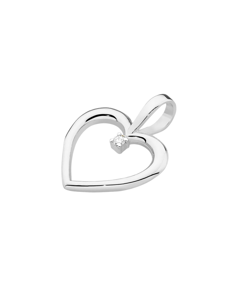 Золотой подвеска с алмазами "Сердечко"