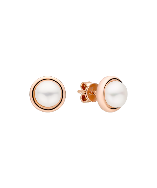 Позолоченные серьги из серебра с жемчугом