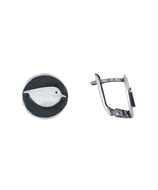 Hõbekõrvarõngad "lind"