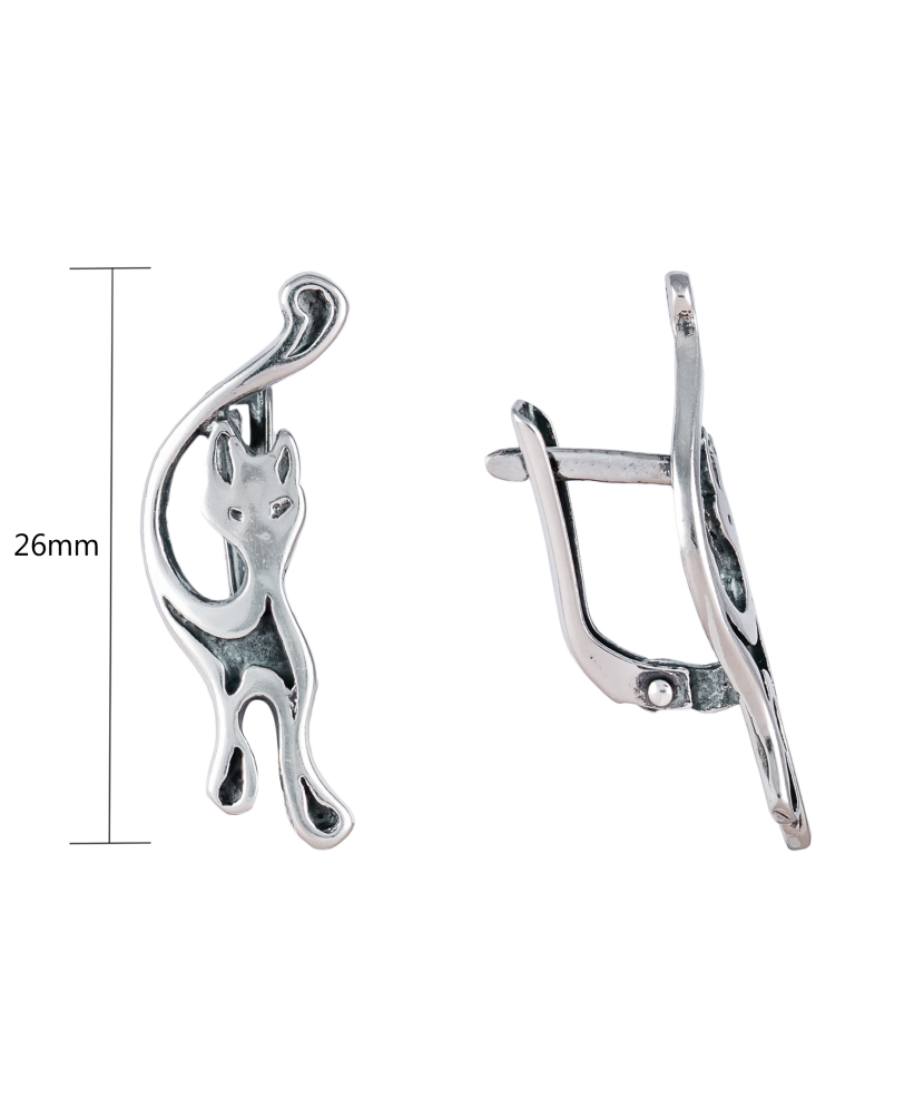 Hõbekõrvarõngad "Kassid"