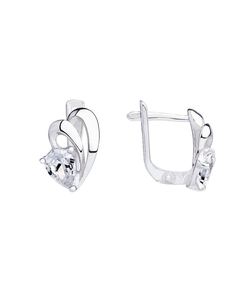 Серьги из серебра с цирконами