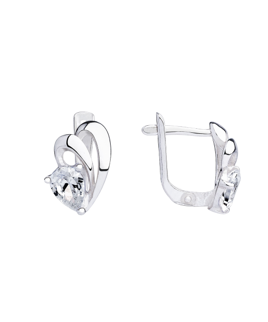 Серьги из серебра с цирконами