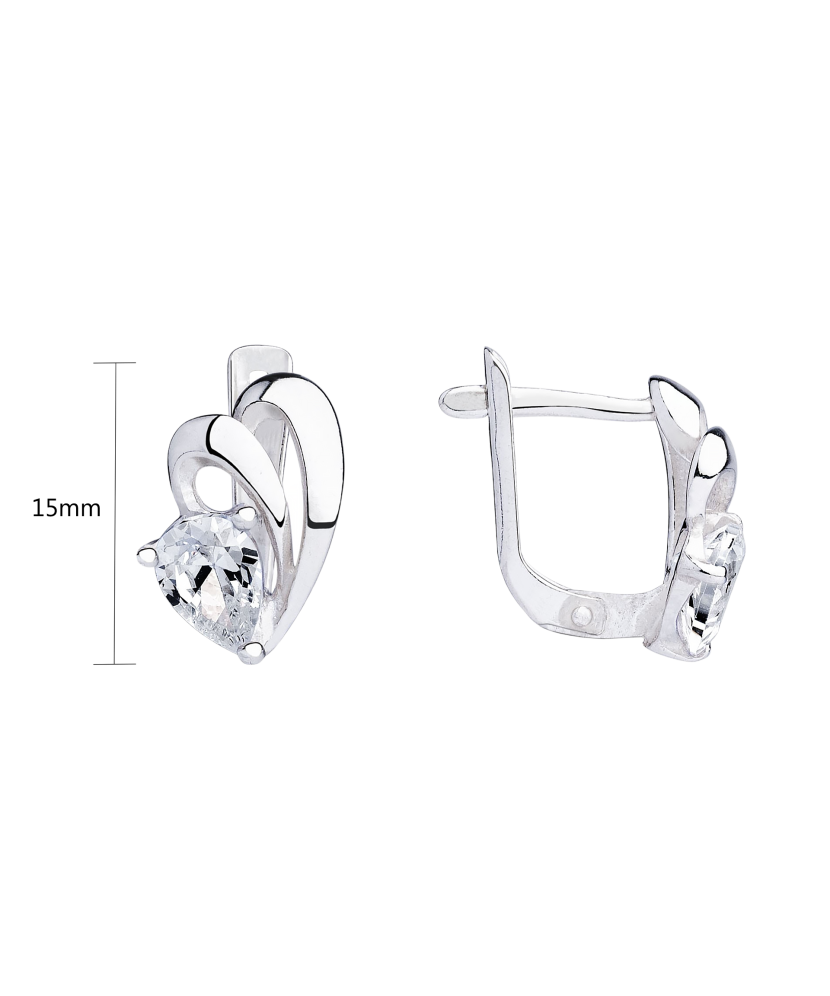 Серьги из серебра с цирконами