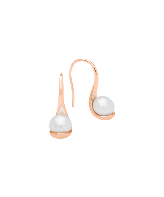 Kullatud Hõbekõrvarõngad pärlite ja tsirkoonidega