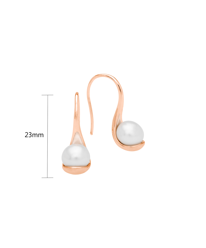 Kullatud Hõbekõrvarõngad pärlite ja tsirkoonidega