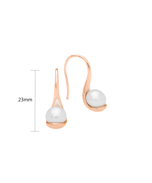 Kullatud Hõbekõrvarõngad pärlite ja tsirkoonidega