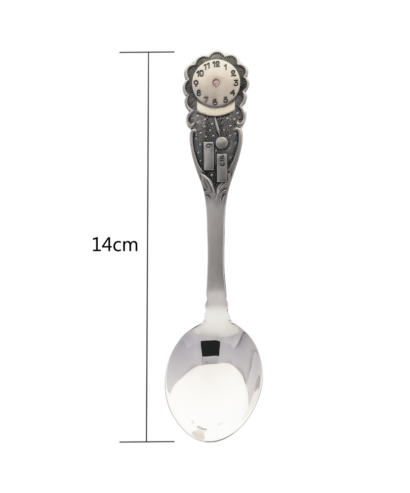 Hõbelusikas tsirkooniga "kella" - Goldinga