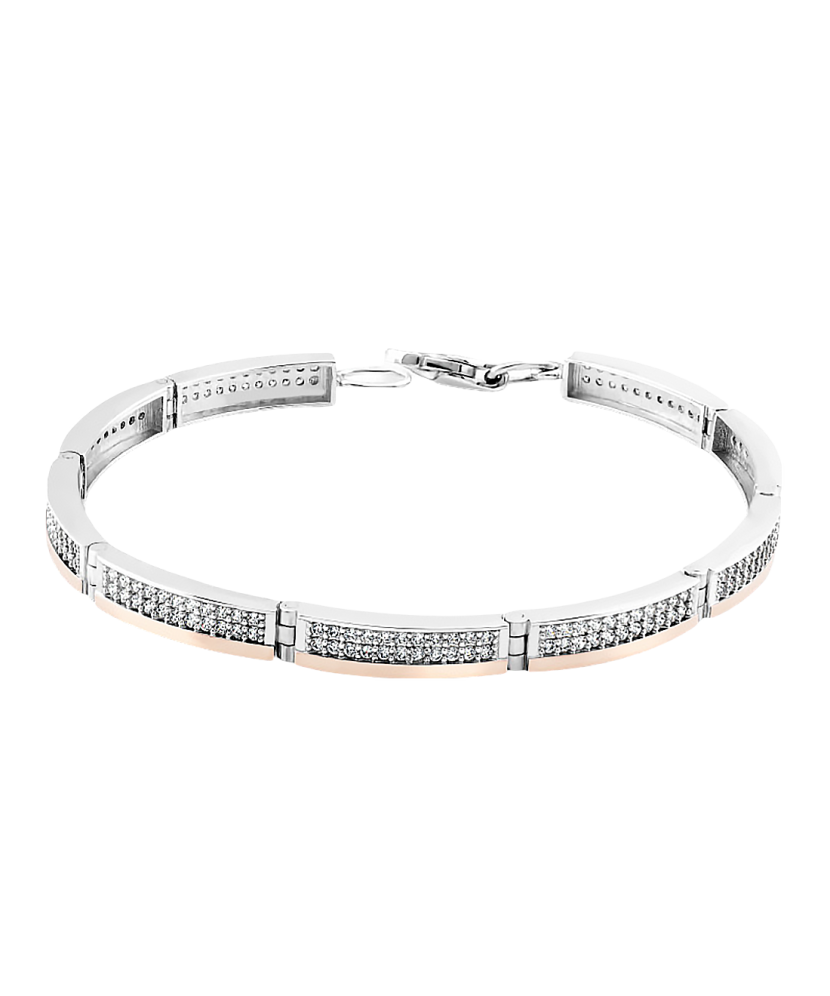 Hõbekäevõru tsirkoonidega kullatud