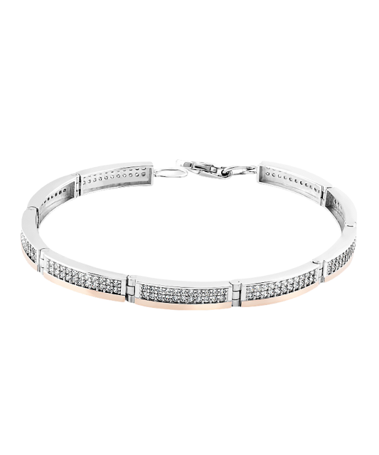 Hõbekäevõru tsirkoonidega kullatud